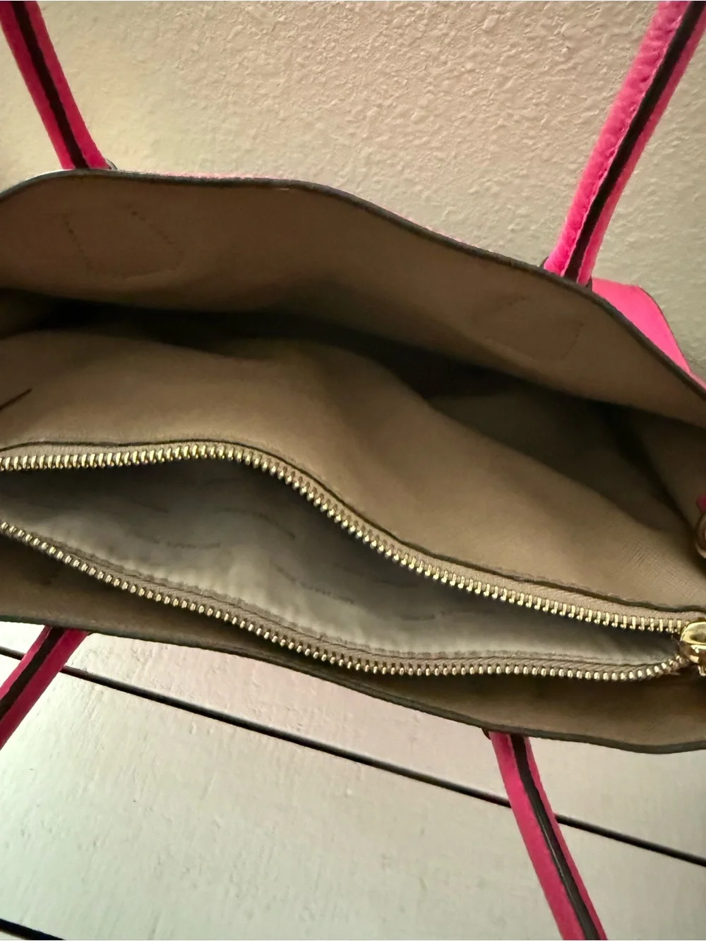 Vintage Michael Kors Pink Leather Satchel w/ Gold Hardware! Very well loved.